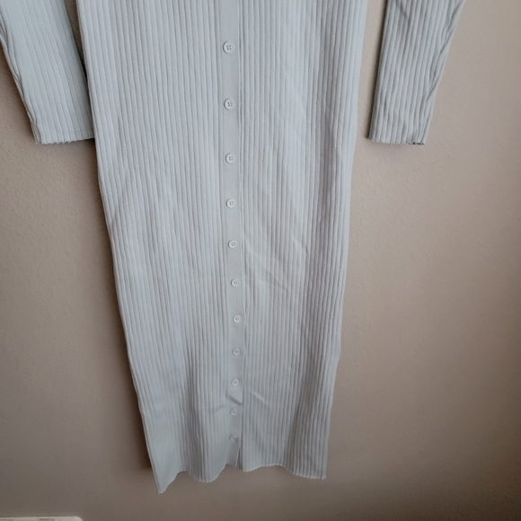 Reformation Bruni Cotton Sweater Dress in Powder size S NWOT - Picture 6 of 10